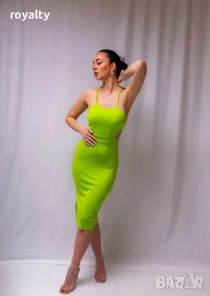 Неонова дамска рокля , снимка 1
