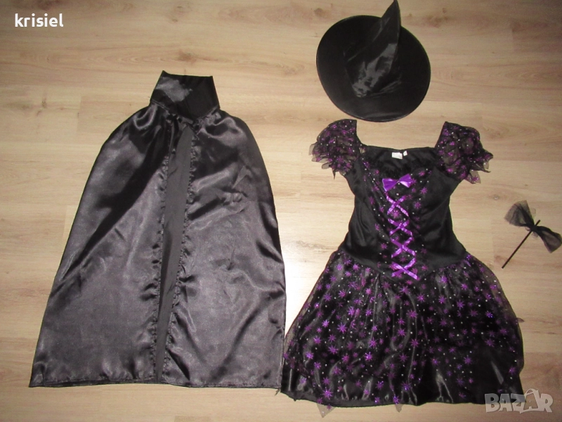 ХЕЛОУИН--ДАМСКА КРАСИВА рокля с аксесоари-38/40 номер S/М, снимка 1