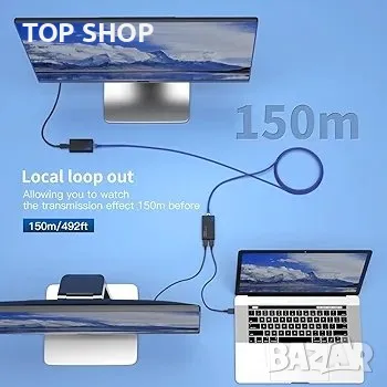 PWAY 500ft HDMI Extender само през Cat5e/6, снимка 5 - Друга електроника - 48794522