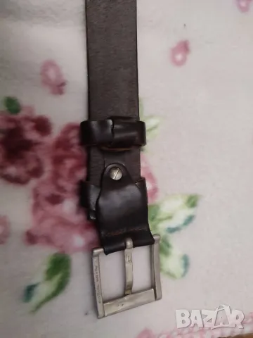 оригинален кожен колан на бранда uomo Italy genuine leather голям размер xl, снимка 3 - Колани - 49019625