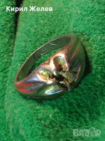 СТАР ПОСРЕБРЕН МЕДЕН ПРЪСТЕН с ГНЕЗДО За МОНТИРАНЕ на СКЪП КАМЪК 47421, снимка 11 - Пръстени - 47282681