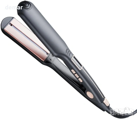 2-в-1 преса за коса и маша с инфрачервена защита, PTC керамични нагревателни плочи