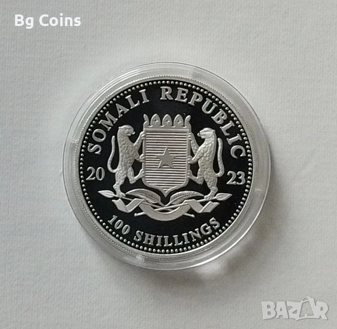 Сребро 1 OZ 2023 Леопард , снимка 2 - Нумизматика и бонистика - 28850737