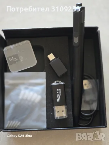 Скрита камера 4К 64gb Химикалка, снимка 2 - IP камери - 56098749