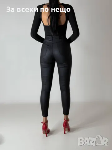 Дамски промазан панталон, снимка 3 - Панталони - 48748930