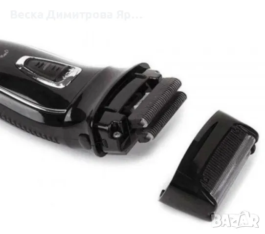 Тример за мъже Kemei KM-8013 с миеща се глава, Черен, снимка 4 - Мъжка козметика - 47636602