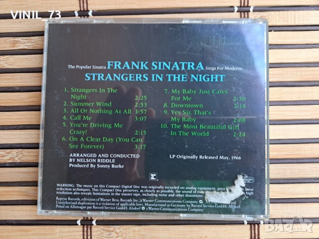 Frank Sinatra – Strangers In The Night, снимка 3 - CD дискове - 50789096