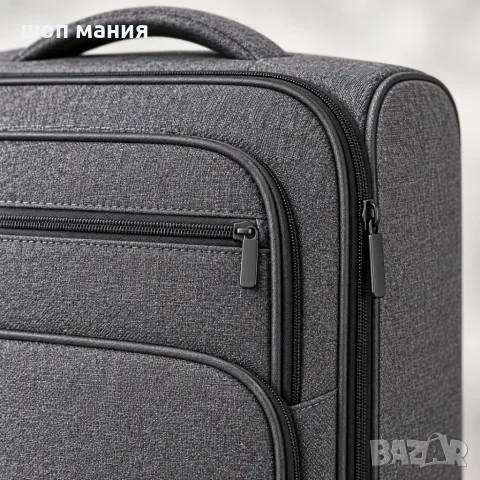 Комплект 3 текстилни куфара с колелца – малък, среден и голям, снимка 3 - Куфари - 56070168
