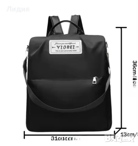 Нова дамска текстилна раница , снимка 2 - Чанти - 49909333