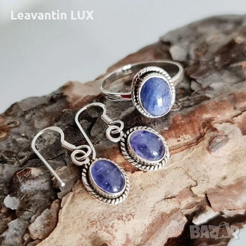 Сребърен комплект с Танзанит , снимка 2 - Бижутерийни комплекти - 52871180