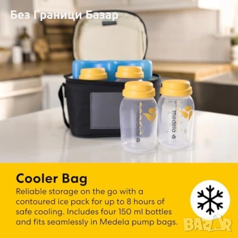 Нов Medela комплект за съхранение на кърма бутилки торбички чанта 150ml, снимка 4 - Други - 54312454