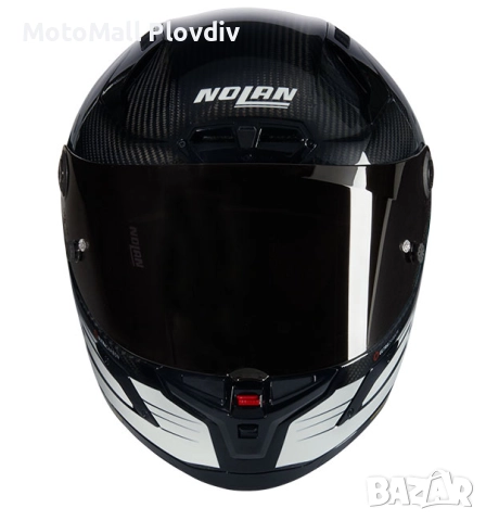 Каска Nolan X-804 RS Ultra Carbon Ala 345 Black White – Гланц ECE 22.06, снимка 3 - Аксесоари и консумативи - 51889980