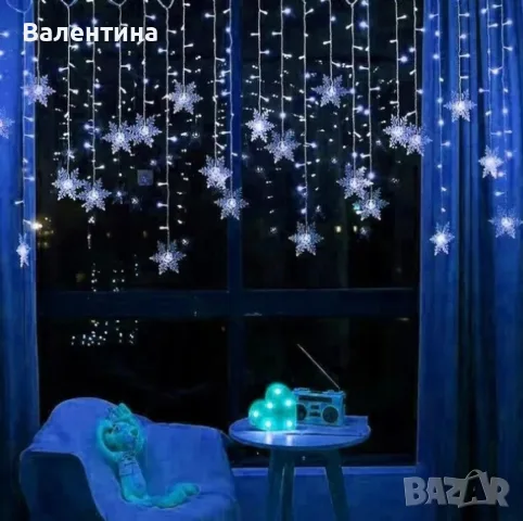 Коледна LED завеса, снимка 4 - Декорация за дома - 56534509