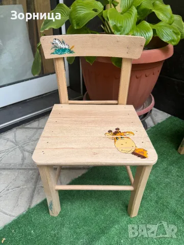 Детско дървено столче , снимка 5 - Мебели за детската стая - 48049863
