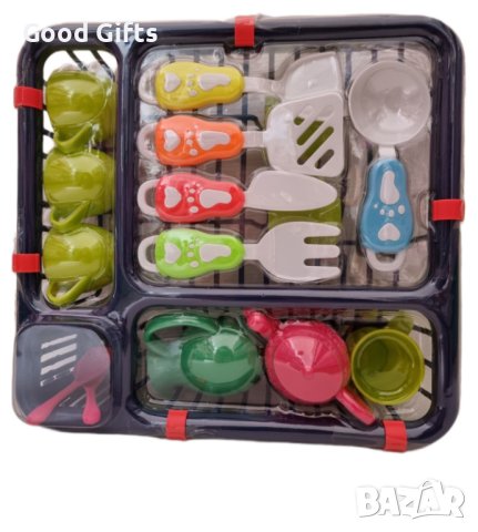 Детски кухненски сет със сушилник и прибори