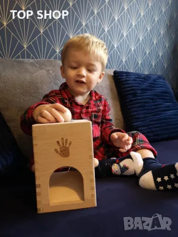 Дървена кутия за сортиране образователна играчка Монтесори за малки деца, снимка 6 - Образователни игри - 49957207