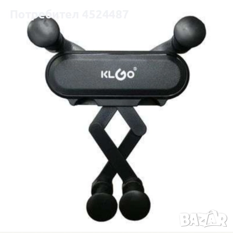 Гравитационна стойка за телефон за кола KLGO Z19 – 360° въртене, монтаж на климатична решетка, снимка 5 - Аксесоари и консумативи - 52931259