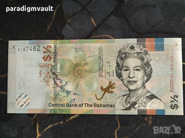 Банкнота - Бахами - 1/2 (половин) долар UNC | 2019г.