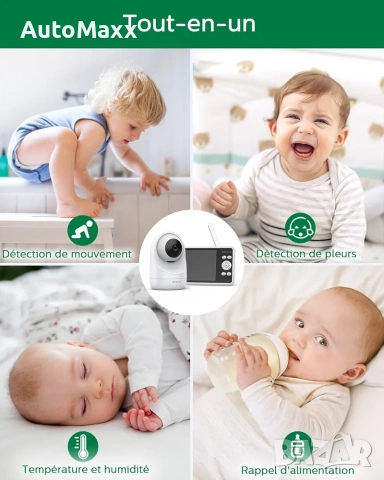 Бебешки монитор 5 инча 720P HD IPS екран видео монитор Sebikam, снимка 8 - Други - 54164032