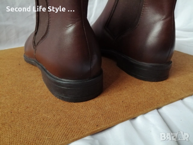 ASOS нови мъжки боти естествена кожа № 39 в кафяв цвят, снимка 12 - Мъжки боти - 53139068