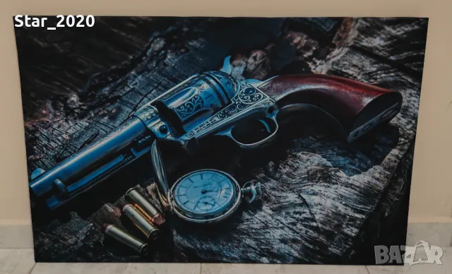 Светеща картина с LED осветление - револвер