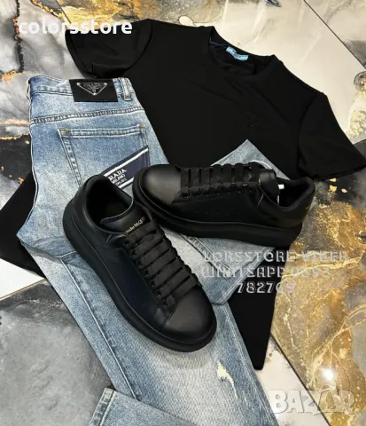 Мъжки черни кецове  Alexander McQueen код BR657