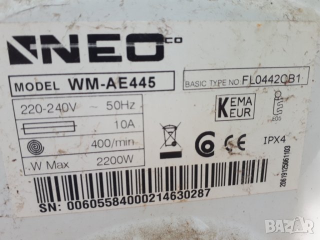 Продавам програматор за пералня NE0 WM-AE445, снимка 3 - Перални - 37892025