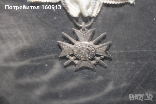 Войнишки кръст за храброст в старинна дървена рамка със снимка., снимка 4 - Антикварни и старинни предмети - 52056490