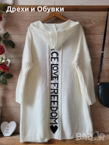 Дълга жилетка с качулка Италия , снимка 4 - Жилетки - 51943394