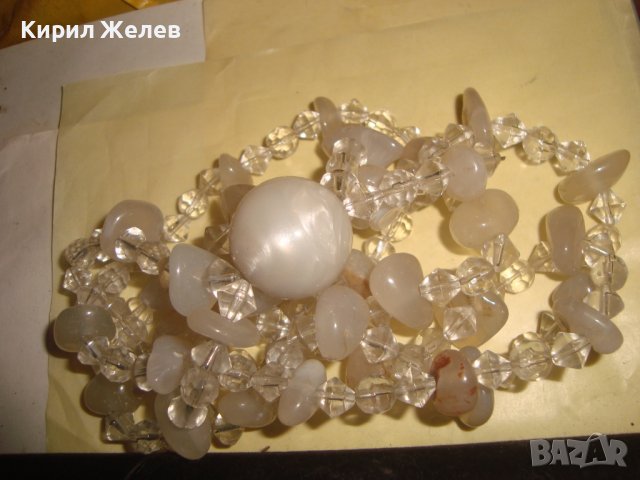 СКЪПОЦЕННА ОГЪРЛИЦА от ФАСЕТИРАН ЧИСТ ПЛАНИНСКИ КРИСТАЛ и МЛЕЧЕН КВАРЦ МАЙСТОРСКА ИЗРАБОТКА 30143, снимка 13 - Колиета, медальони, синджири - 37900867