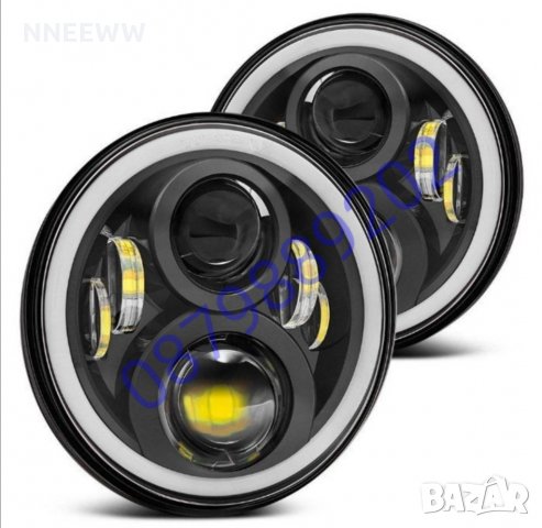 7"Инчов кръгъл диоден фар за Джип, снимка 2 - Аксесоари и консумативи - 30170109