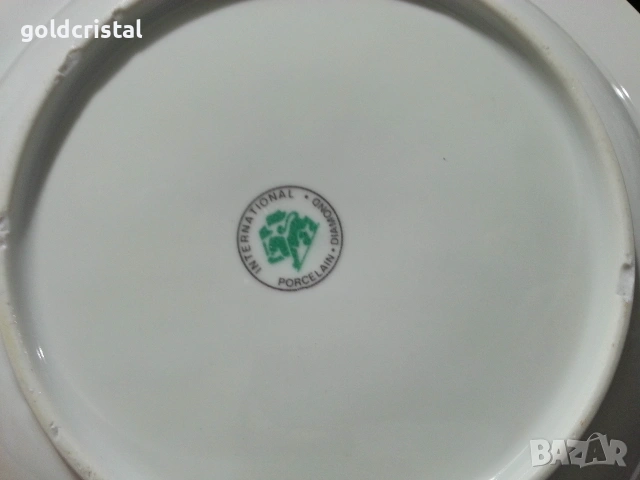 български порцелан чиния момиче с цветя , снимка 4 - Антикварни и старинни предмети - 26685055