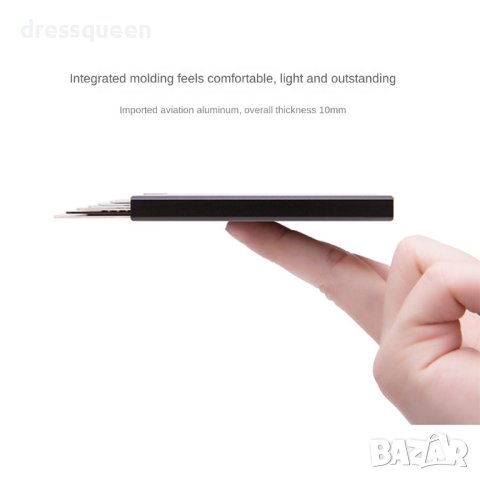 4044 Алуминиев картодържател със защита, снимка 3 - Портфейли, портмонета - 42167700