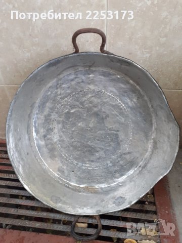 Стара медна тава с калай вътре, снимка 1