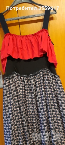 Красива рокля в испански стил (Кармен),подходяща за танци и събития, снимка 5 - Рокли - 54078898