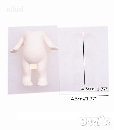3D Детско тяло дете бебе 2 части силиконов молд форма фондан гипс смола, снимка 2 - Форми - 37336011