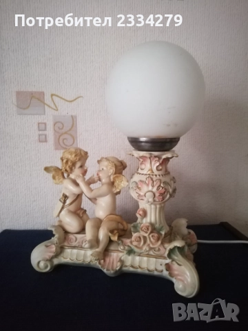 Стари статуетки, фигури с ангели-херувими, настолна лампа и мадони. , снимка 10 - Статуетки - 52534198