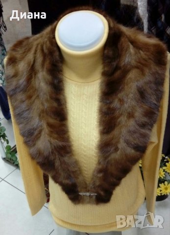 Кожени яки от сребърна лисица и норка, снимка 6 - Шалове - 31254954