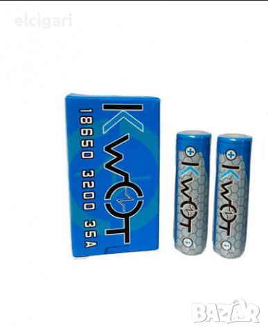 Батерия Kwot IMR 18650 3200mAh 35A, снимка 1 - Електронни цигари - 37072700