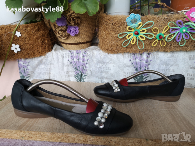 Балерини Rieker 37.5 н. Естествена кожа , снимка 9 - Дамски ежедневни обувки - 36380899