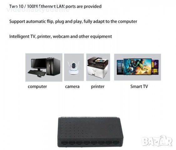 8 Port Poe Switch 6+2 Порта с DC Мрежови IP Камери NVR 8 Порт РоЕ Суич от които 6 Порта POE +2Uplink, снимка 4 - Суичове - 29272830