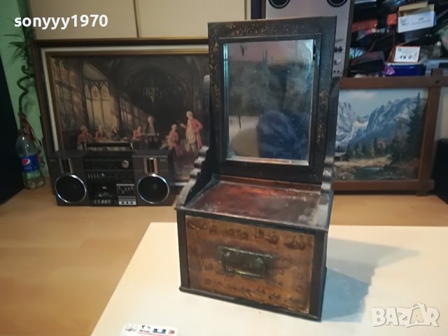 АНТИКА СТАРО ОГЛЕДАЛО С ЧЕКМЕДЖЕ 0605231929, снимка 9 - Антикварни и старинни предмети - 40612607