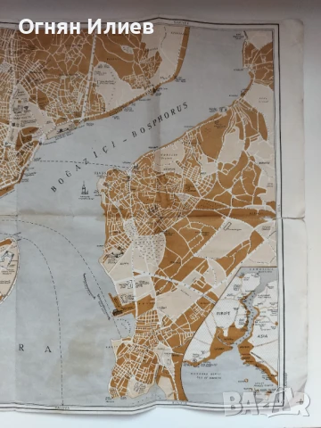 Стара карта на Истанбул от 1967г. , снимка 3 - Други ценни предмети - 50954816