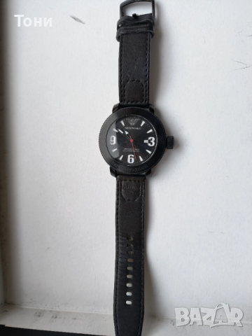 Мъжки кварцов аналогов часовник Armani Sport с гривна от телешка кожа AR5832, снимка 6 - Мъжки - 54013153