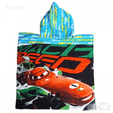 1608 Детско хавлиено пончо с качулка Маккуин, снимка 3 - За банята - 29501343