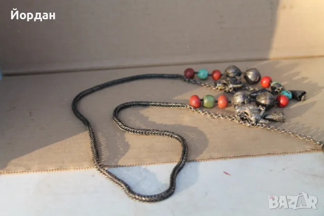 Сребърен гердан Бирма,Непал, снимка 10 - Колиета, медальони, синджири - 47270328