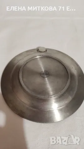 WMF Германия малка масивна калаена чиния барелеф на Рембранд, снимка 5 - Антикварни и старинни предмети - 49787478