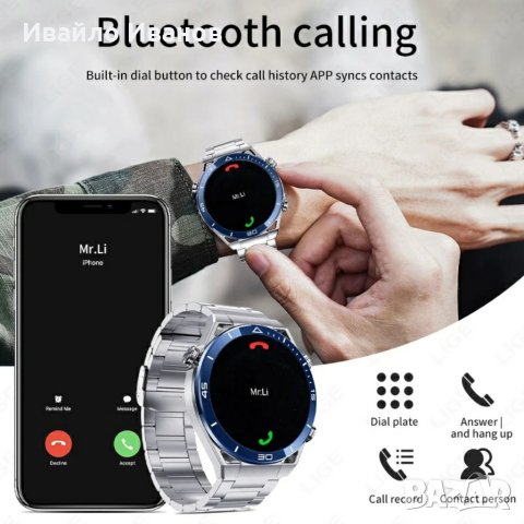 1,6" Smart часовник-NFC ECG+PPG Bluetooth Call GPS Tracker IP68, снимка 2 - Смарт гривни - 42140674