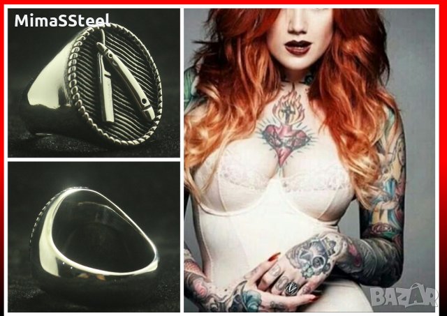 Мъжки стоманен пръстен Stainless Steel 316L, снимка 2 - Пръстени - 29386280