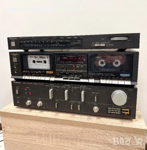 🔊Ретро аудио система - сет TECHNICS - усилвател, двукасетъчен дек и тунер🔊, снимка 2 - Аудиосистеми - 53211227